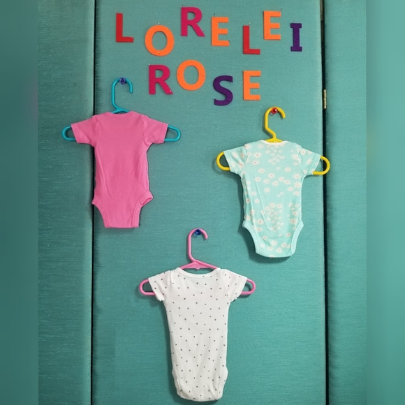 NB Gerber/Carter's Bodysuits Set of 3 (Girl) - Picture 8 of 8